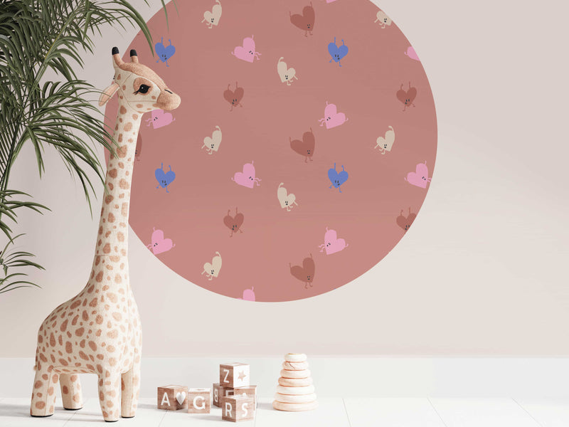 Autocollant mural rond - Love Drop