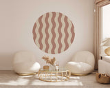 Autocollant mural rond - Sway Stripe