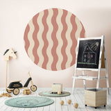 Autocollant mural rond - Sway Stripe