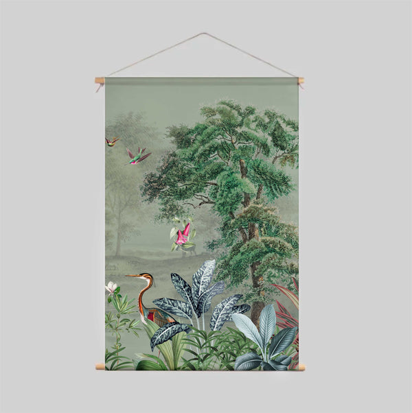 Textielposter - SCENIC LANDSCAPE GREEN