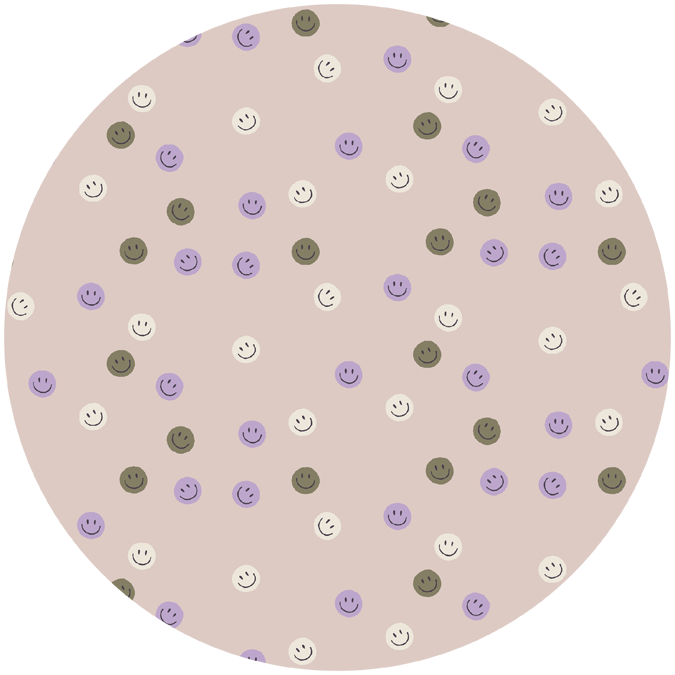 Round wall sticker - Smiley
