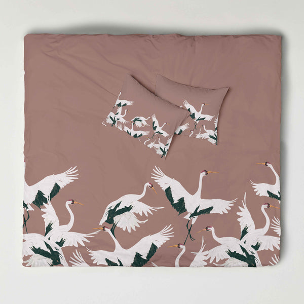 Duvet cover set - Stork Dark Blush