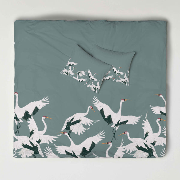 Duvet cover set - Stork Teal