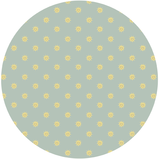 Round wall sticker - Sunny Green