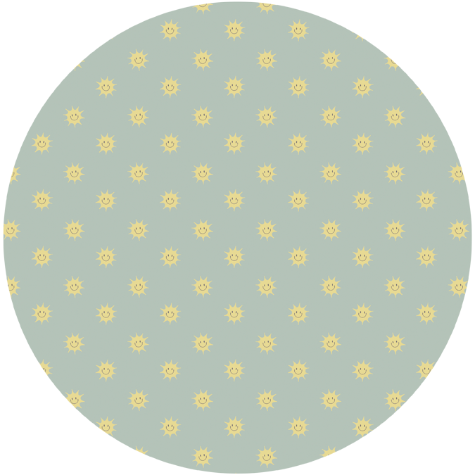 Pegatina de pared redonda - Sunny