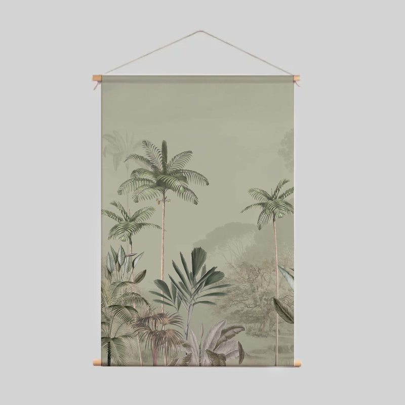 Textile Poster - Tropical Wilderness - GREEN