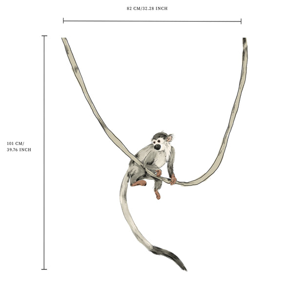 Losse wandsticker - Monkey Jungle Jazz