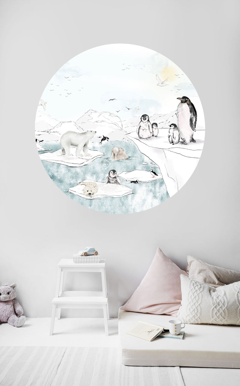 Ronde wandsticker - Antarctica