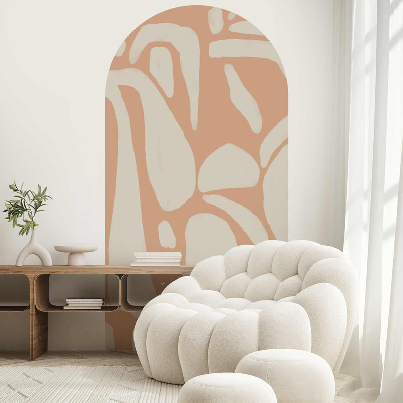 Peel and stick Arch Wallpaper Decal - Asher Shapes Terra