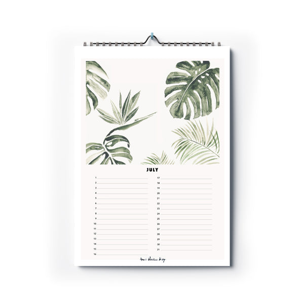 Calendrier d'anniversaire - BOTANIC - A4 - Perpétuel