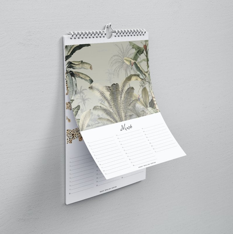 Birthday Calendar - INTO THE JUNGLE - A4 - Perpetual