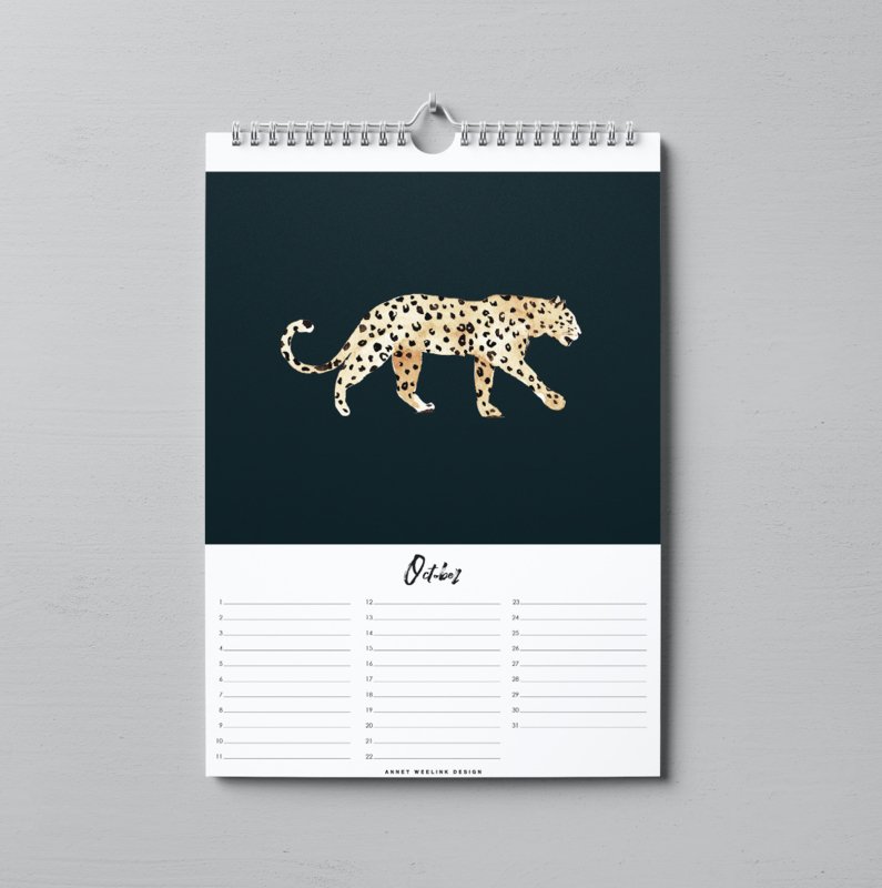 Birthday Calendar - INTO THE JUNGLE - A4 - Perpetual