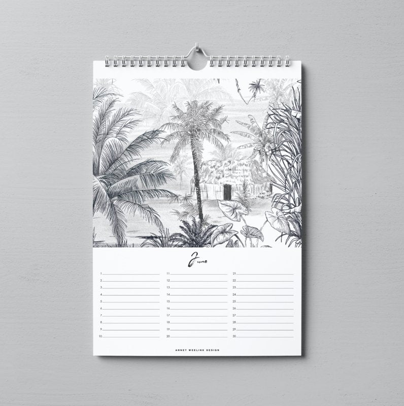 Birthday Calendar - INTO THE JUNGLE - A4 - Perpetual