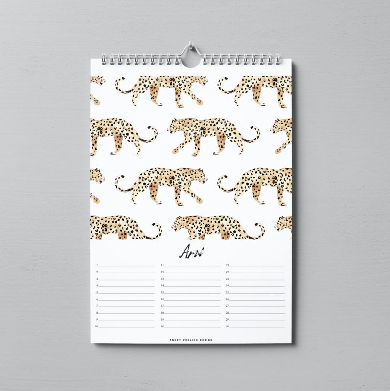 Birthday Calendar - INTO THE JUNGLE - A4 - Perpetual