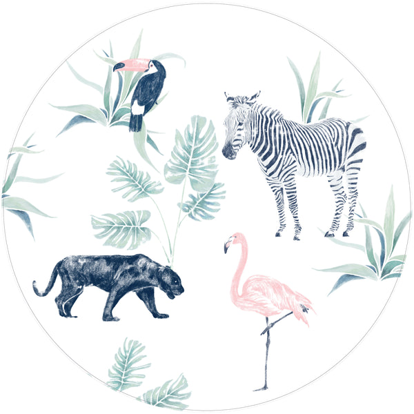 Ronde muursticker - Chiq Safari