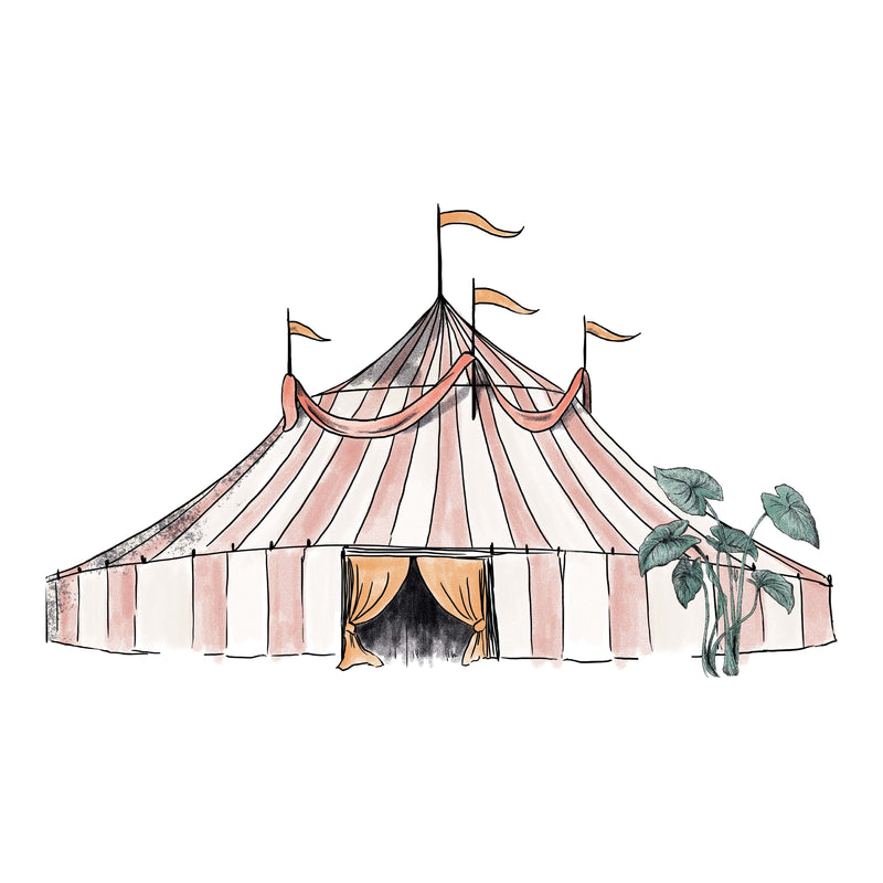 Losse wandsticker - Circus tent