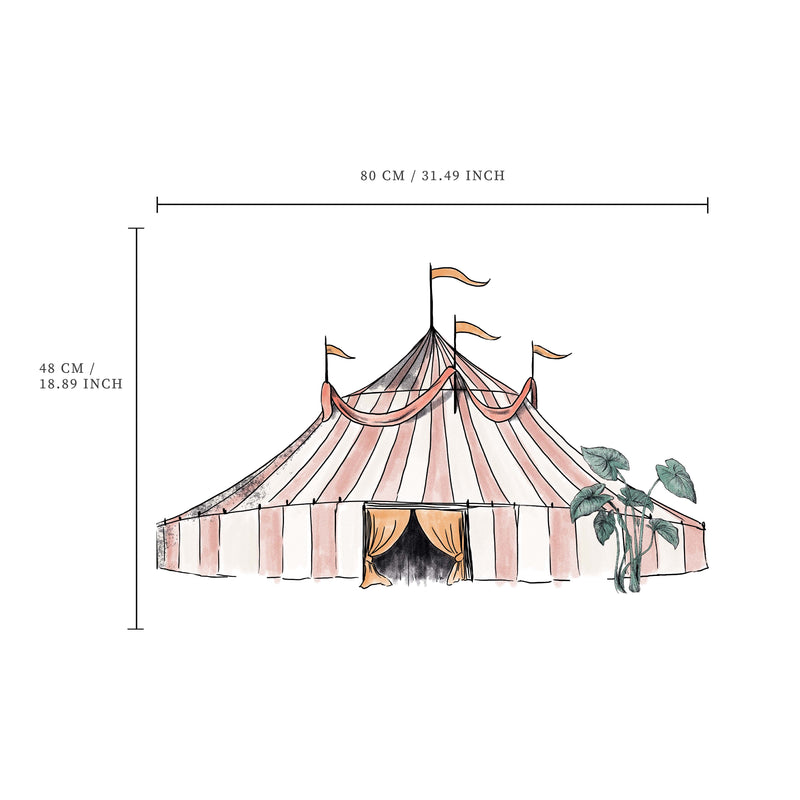 Losse wandsticker - Circus tent