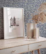 Wallpaper on roll - Ditsy Daisy blue