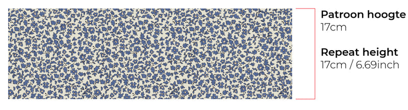 Wallpaper on roll - Ditsy Daisy blue