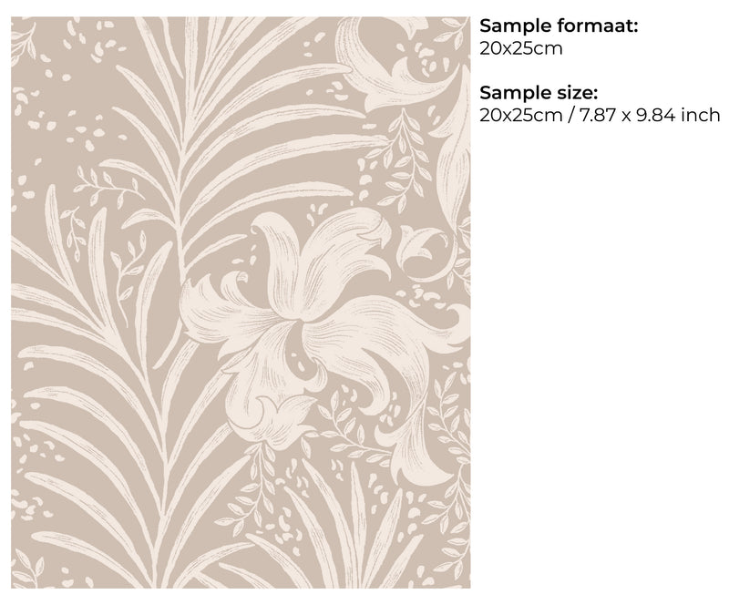 Wallpaper on roll - Donna Floral beige