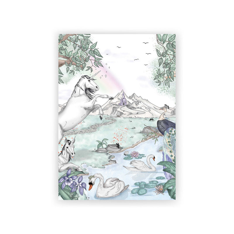 Carte postale - Licornes enchantées