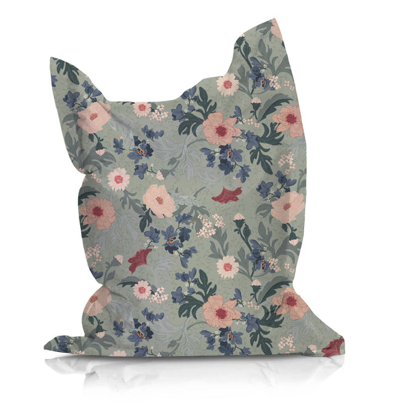 Beanbag - Feline Flower green