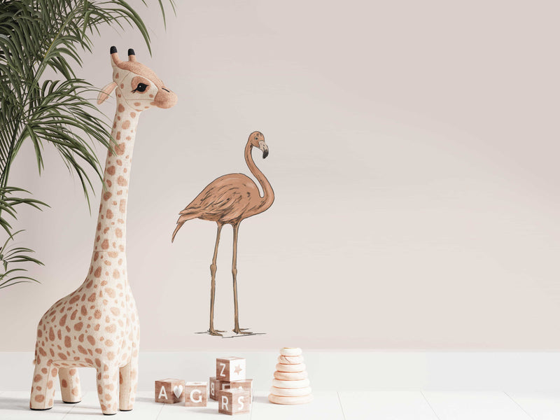 Separater Wandaufkleber – Flamingo Jungle Jazz