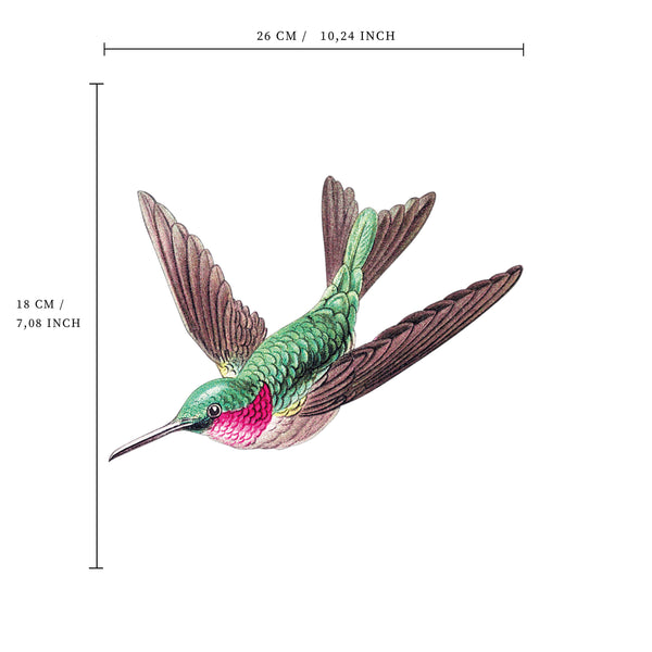 Separate Wall Sticker - Hummingbird green