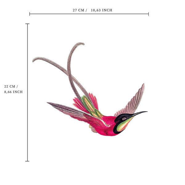 Separater Wandaufkleber - Kolibri rosa