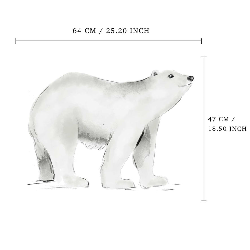 Etiqueta de la pared separada - Oso polar