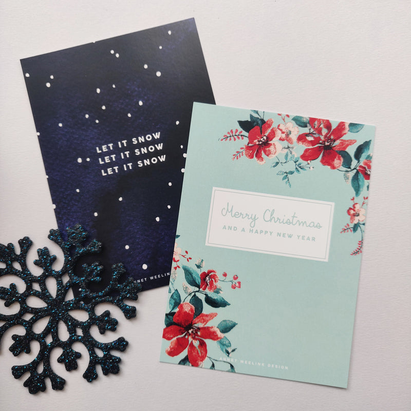 Set of 8 Christmas Postcards
