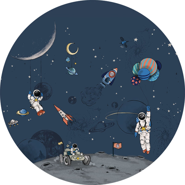Round wall sticker - Into the Galaxy Dark