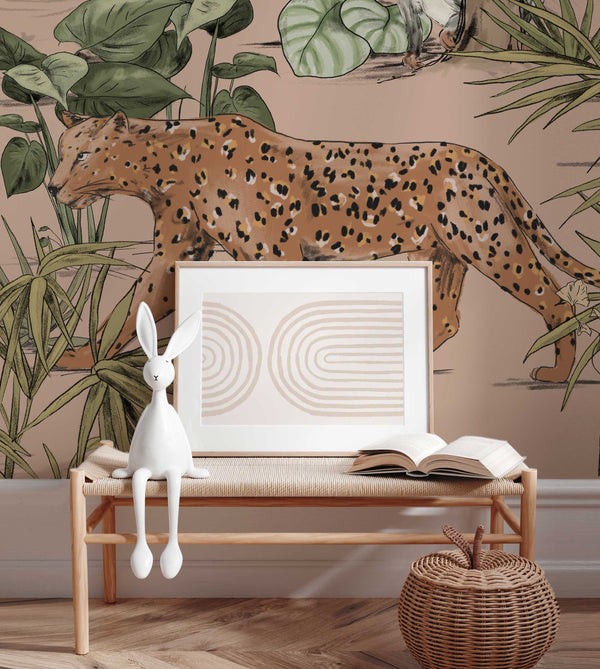 Jungle Wallpaper - JUNGLE JAZZ dusty blush
