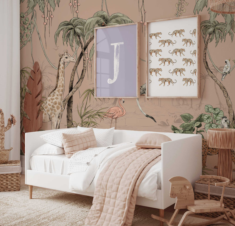 Jungle Wallpaper - JUNGLE JAZZ dusty blush