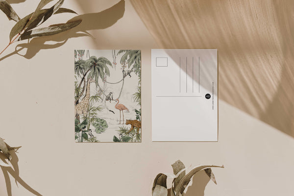 Postcard - Jungle Jazz Off white