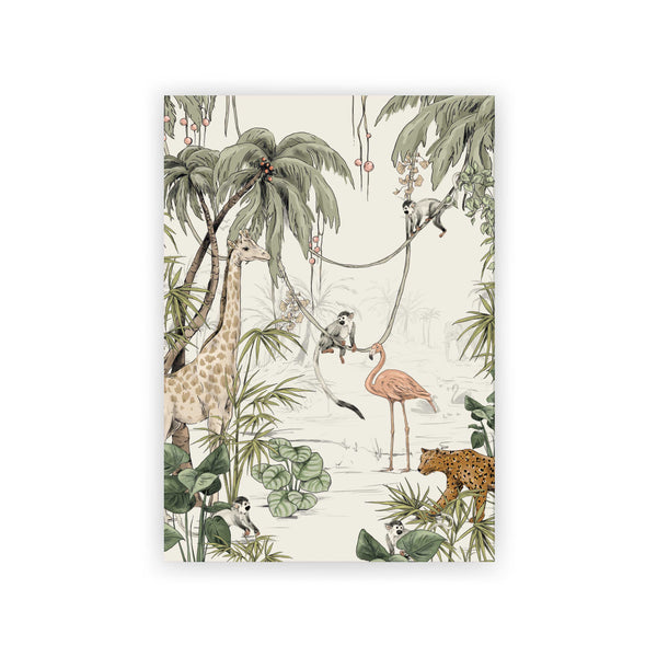 Postkarte - Jungle Jazz Offwhite