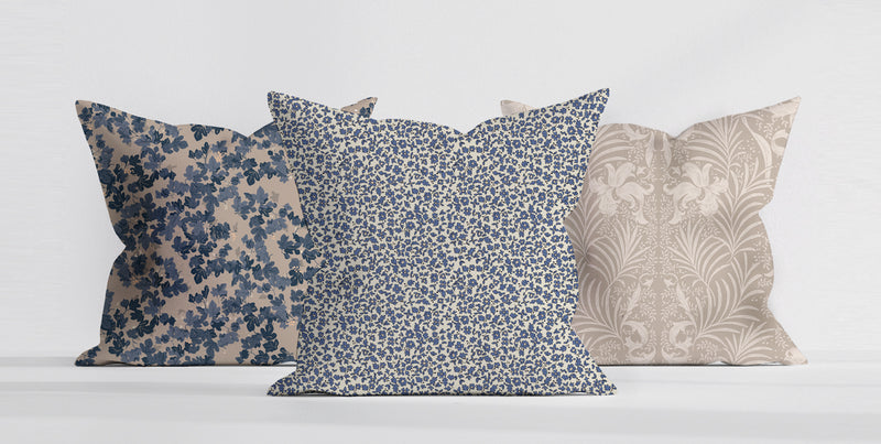 Indoor Pillow - Ditsy Daisy blue