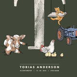 Birth Poster Alphabet - Animal Farm