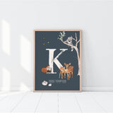Birth Poster Alphabet - Magical Forest