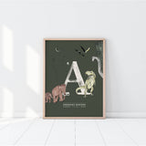 Birth Poster Alphabet - Prehistoric