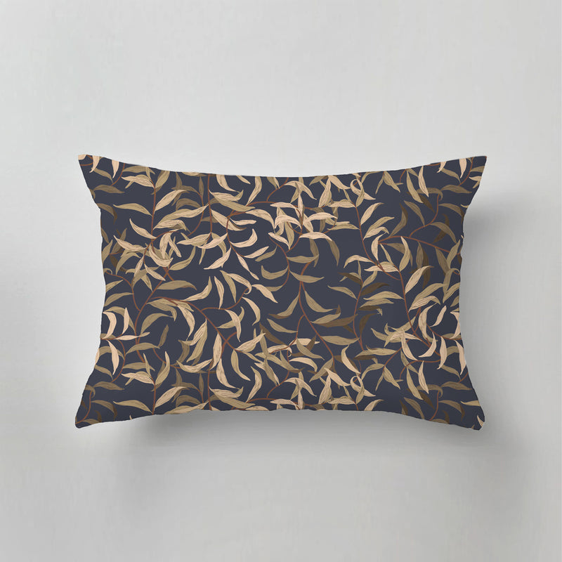 Outdoor Pillow - Lola Leaves navy