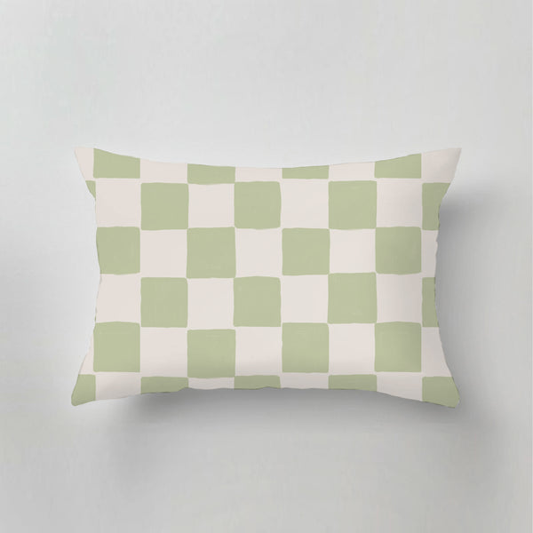 Indoor Pillow - Check Mate Green