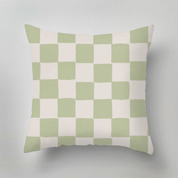 Indoor Pillow - Check Mate Green