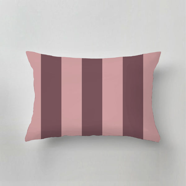Outdoor-Kissen – Adeline Stripe Pink / Aubergine