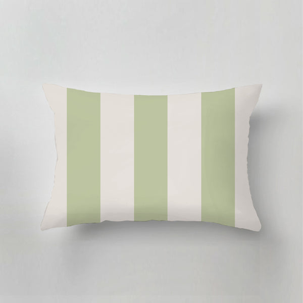 Coussin d'intérieur - Adeline Stripe Blanc / Vert