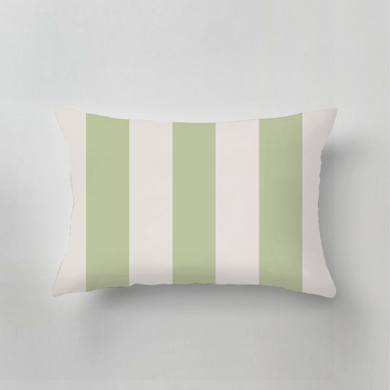 Kussen - Adeline Stripe White / Green