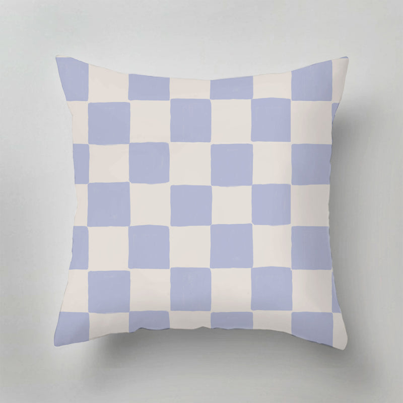 Indoor Pillow - Check Mate Light Blue