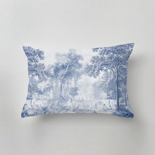 Indoor Pillow - Romantic Garden Blue