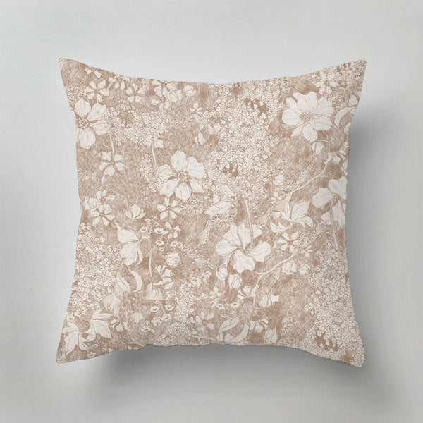 Coussin d'extérieur - Fleur d'Amelia Beige