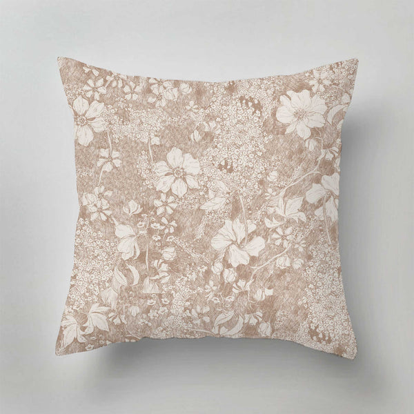 Outdoor Pillow - Amelia flower Beige